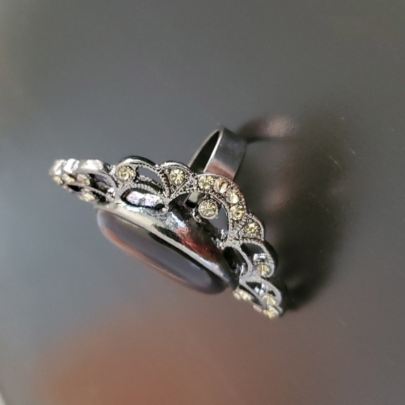 Le Château Oval Gemstone Statement Ring - Picture 3 of 5